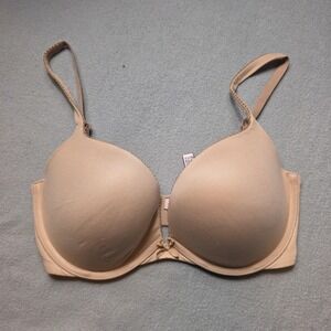 Victoria's Secret Bra Womens 32DDD Beige Push Up Underwire T-Shirt Adjustable